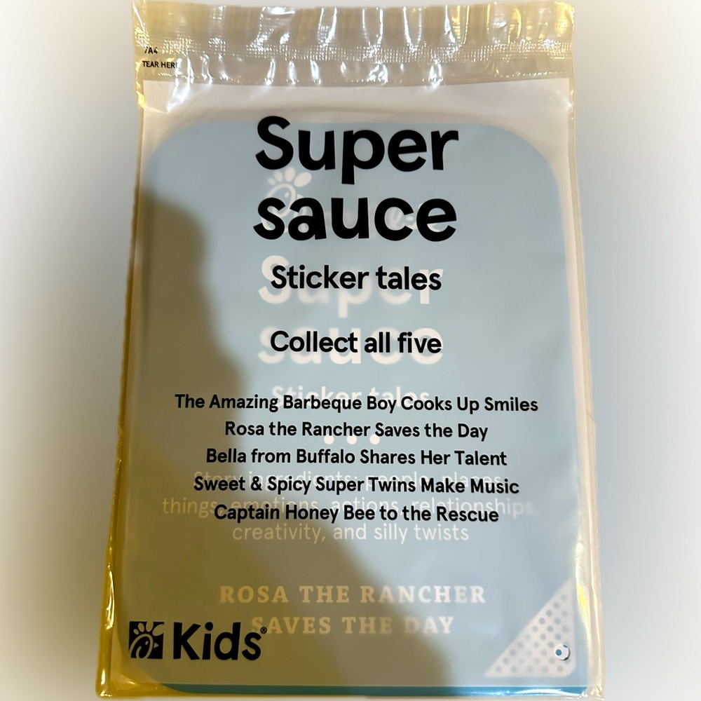 CHICK FIL A KIDS MEAL SUPER SAUCE STICKER TALES ROSA THE RANGER SAVES THE DAY 8” - Picture 2 of 9